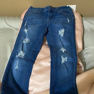 Wax jean ripped